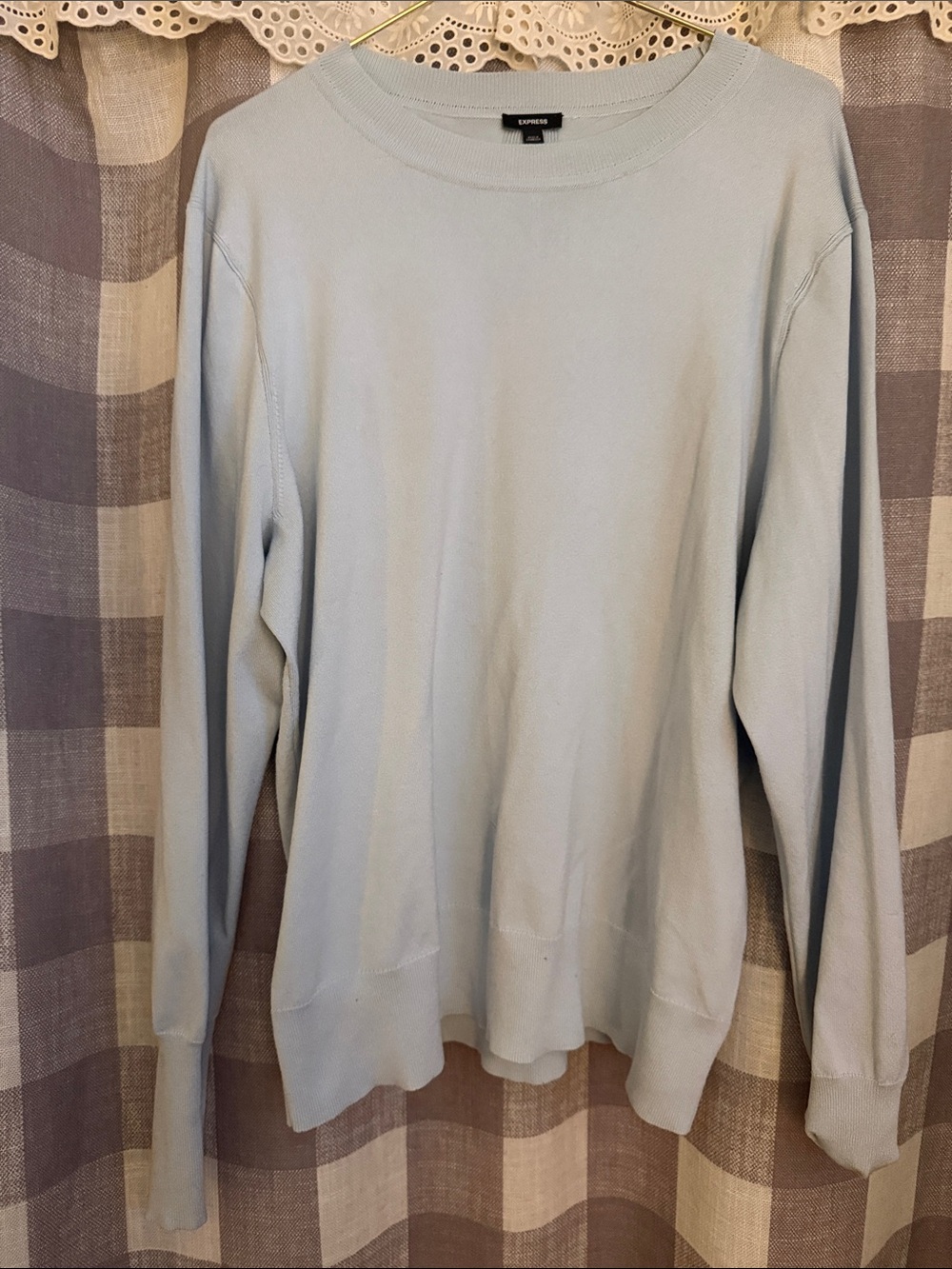Express Men’s Pale Blue Crewneck Sweater